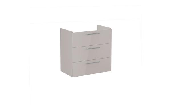 VitrA Root Flat 80cm 3 Drawer Washbasin Unit - Bright Sahara Beige